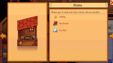 stardew valley stable materials.